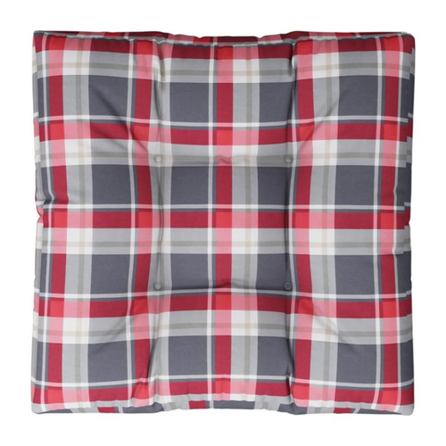 Bild von vidaXL Sitzauflage Palettenkissen Rot Karomuster 80x80x12 cm – Der perfekte Begleiter für dein Outdoor-Wohnzimmer
