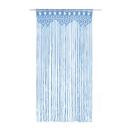 Bild von vidaXL Makramee Vorhang Blau 140x240 cm - Handgefertigter Fenstervorhang