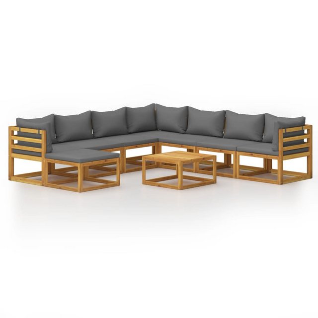 Bild von vidaXL 9-tlg. Lounge-Set inkl. Auflagen Massivholz Akazie (3057620)