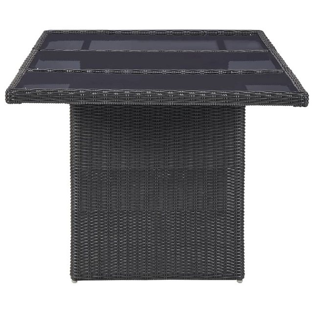 Bild von vidaXL 7-tlg Garten-Essgruppe Poly Rattan Schwarz Modell 2
