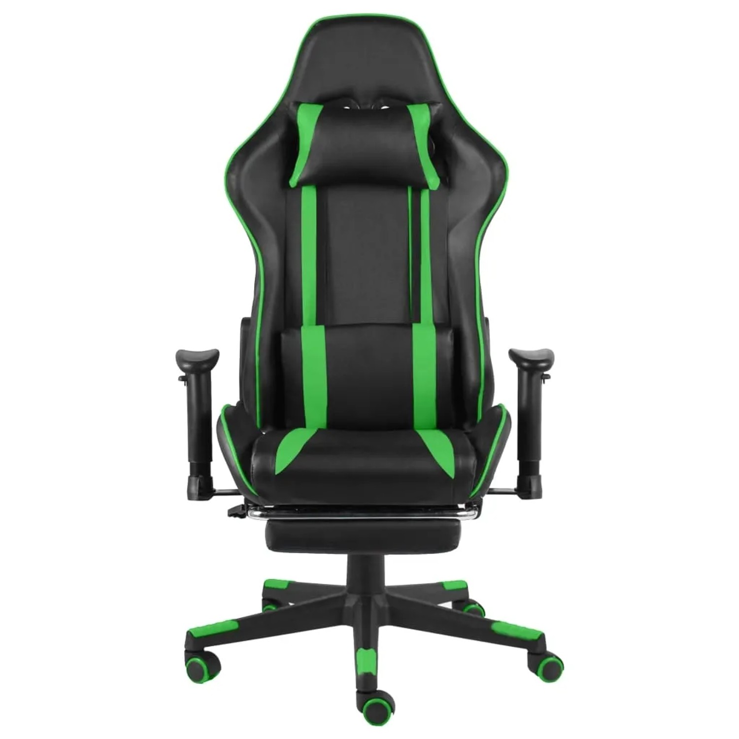 Bild von vidaXL Gaming-Stuhl mit Fußstütze Drehbar Grün PVC Modell 1