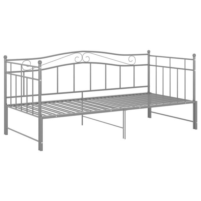 Bild von vidaXL Ausziehsofa Bettgestell Grau Metall 90x200 cm Modell 6650992