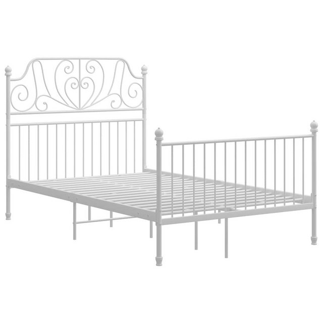 Bild von vidaXL Bettgestell Bettgestell Weiß Metall 120x200 cm Bettrahmen Bettgestell
