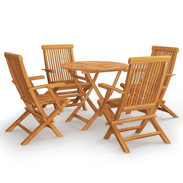 Bild von vidaXL 5-tlg Garten-Essgruppe Massivholz Teak Modell 11