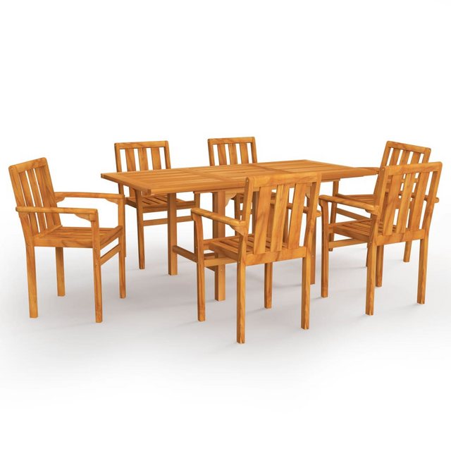 Bild von vidaXL 7-tlg Garten-Essgruppe Massivholz Teak Modell 23