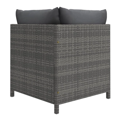 Bild von vidaXL 6-tlg. Garten-Lounge-Set mit Kissen Poly Rattan schwarz