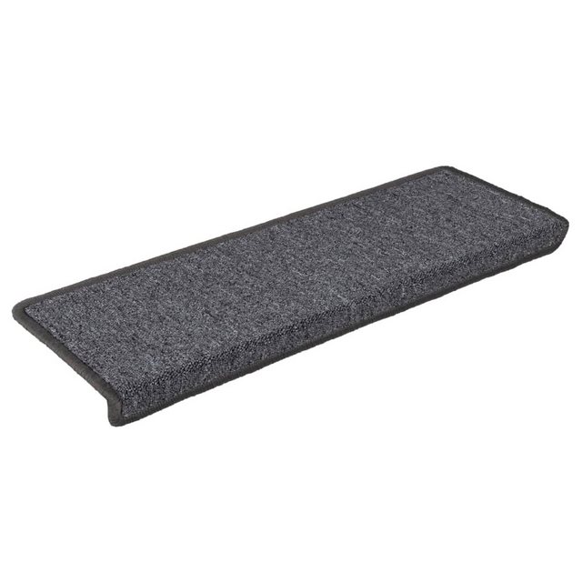 Bild von vidaXL Stufenmatte Stufenmatten 15 Stk. 65x21x4 cm Grau und Schwarz, Rechteckig, Höhe: 4 mm