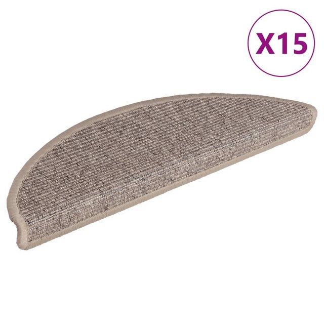 Bild von vidaXL Selbstklebende Treppenmatten 15 Stk. 56x17x3 cm Dunkelbeige