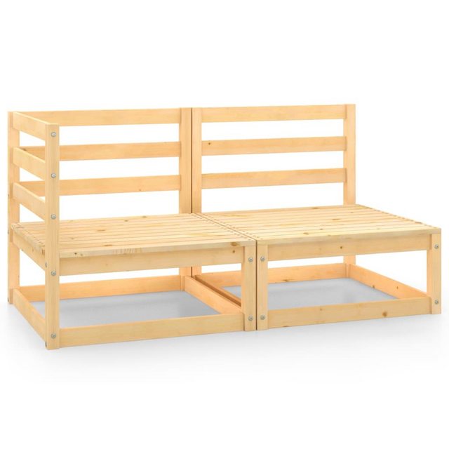 Bild von vidaXL Sofaelement 2-tlg. Garten-Lounge-Set Massivholz Kiefer (1 St)