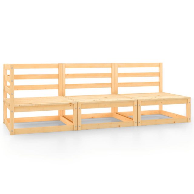 Bild von vidaXL Sofaelement 3-tlg. Garten-Lounge-Set Massivholz Kiefer (1 St)