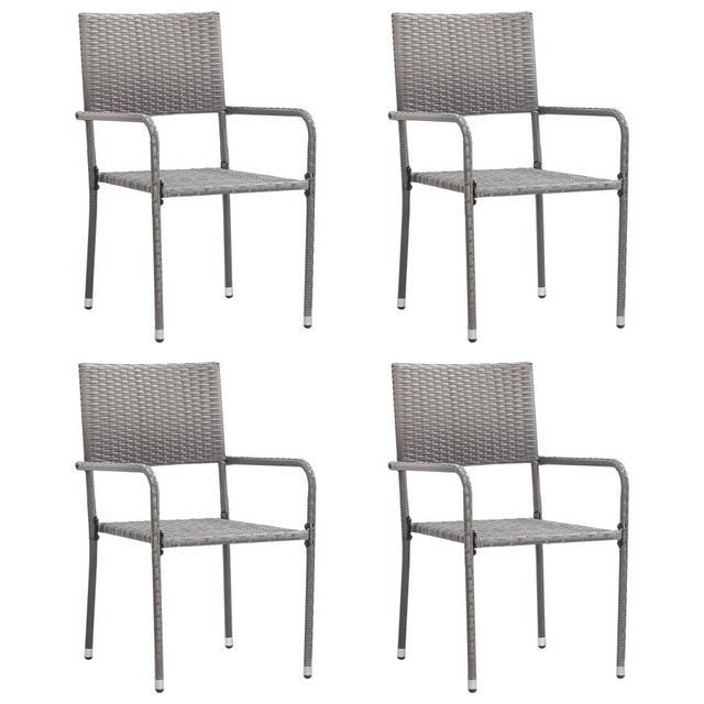 Bild von vidaXL 5-tlg Garten-Essgruppe Poly Rattan Anthrazit Modell 2