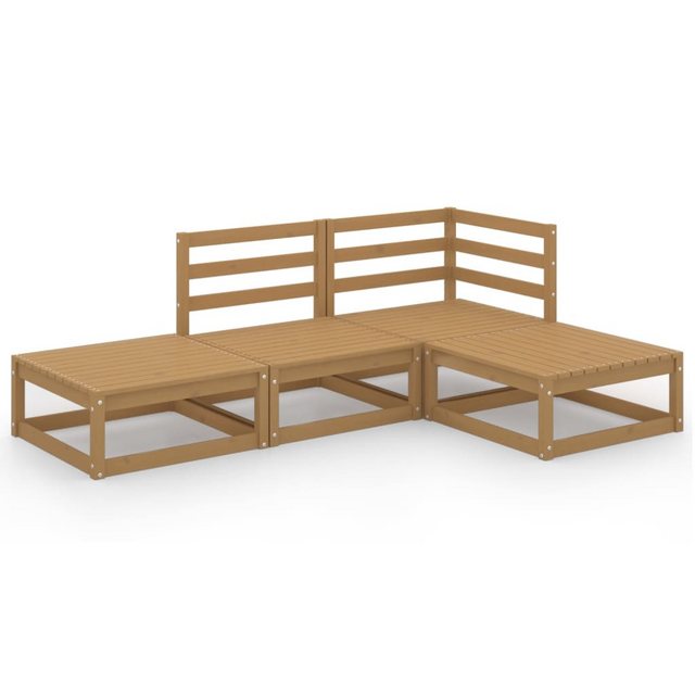 Bild von vidaXL 4-tlg Garten-Lounge-Set Honigbraun Massivholz Kiefer Modell 2