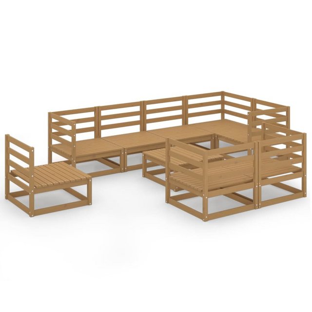 Bild von vidaXL 9-tlg Garten-Lounge-Set Honigbraun Massivholz Kiefer Modell 10
