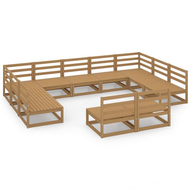 Bild von vidaXL Gartenlounge-Set 11-tlg. Garten-Lounge-Set Massivholz Kiefer, (1-tlg)