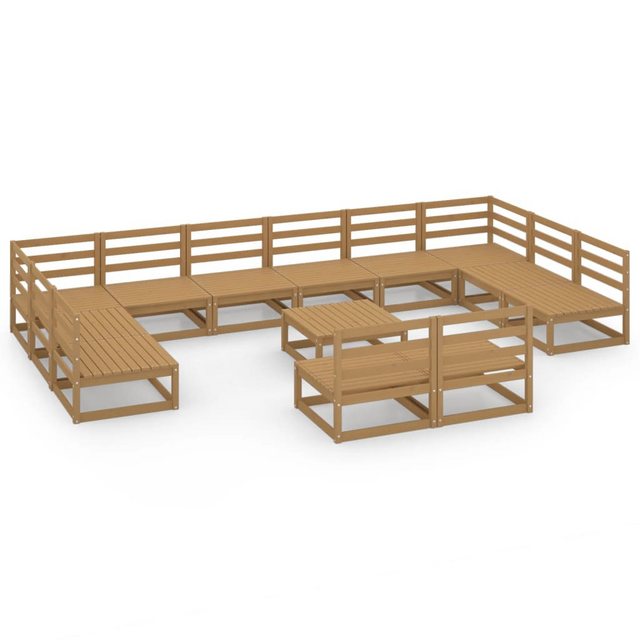 Bild von vidaXL Gartenlounge-Set 13-tlg. Garten-Lounge-Set Massivholz Kiefer, (1-tlg)