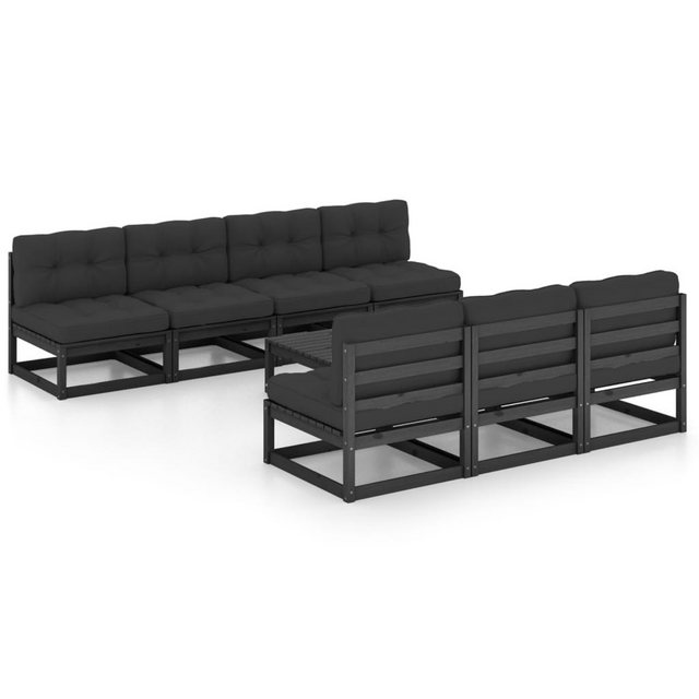 Bild von vidaXL 8-tlg Garten-Lounge-Set mit Kissen Kiefer Massivholz Modell 60
