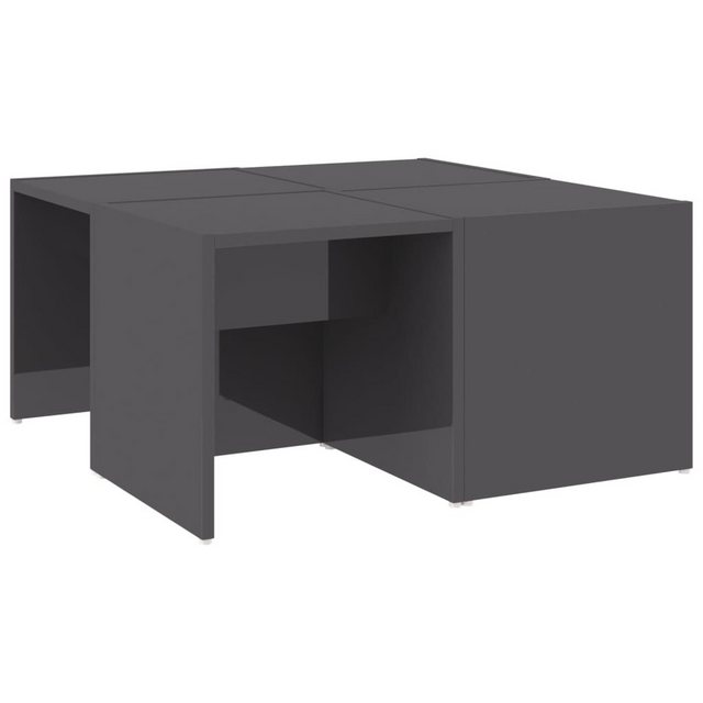 Bild von vidaXL Couchtische 4 Stk. Hochglanz-Grau 33x33x33 cm Holzwerkstoff
