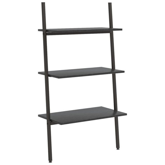 Bild von vidaXL Bücherregal Leiterregal mit 3 Böden Schwarz 64x34x116 cm, 1-tlg.