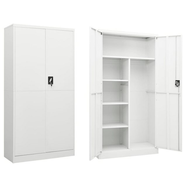 Bild von vidaXL Spind Schließfachschrank Weiß 90x40x180 cm Stahl