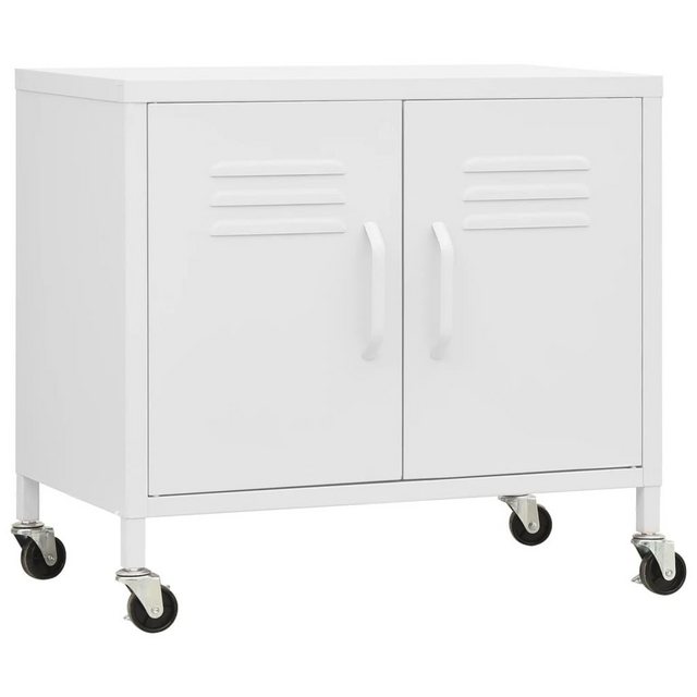 Bild von vidaXL Aktenschrank Lagerschrank Weiß 60x35x56 cm Stahl (1-St)