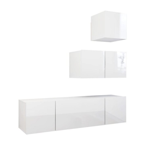 Bild von vidaXL TV-Schrank 4-tlg. TV-Schrank-Set Hochglanz-Weiß Holzwerkstoff