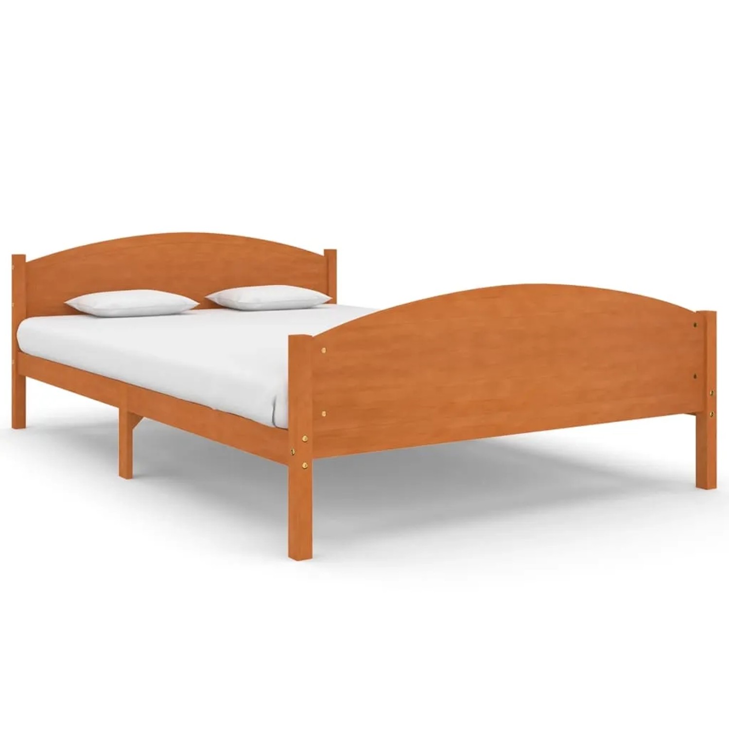 Bild von vidaXL Bettgestell Massivholzbett Honigbraun Kiefer 140x200 cm Bett Bettrahmen Bettgestel