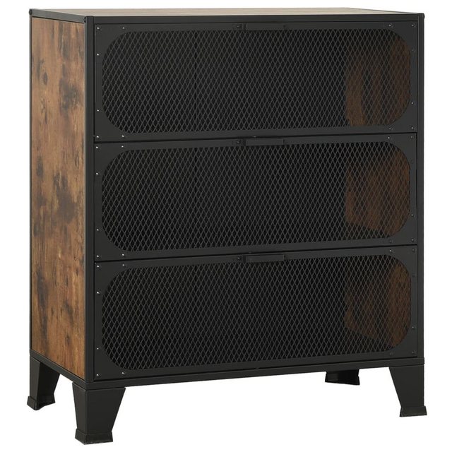 Bild von vidaXL Aufbewahrungsschrank Sideboard Kommode Schrank Anrichte Beistellschrank Mehrzweckschrank Standschrank Rustikales Braun 72x36x82cm Metall MDF