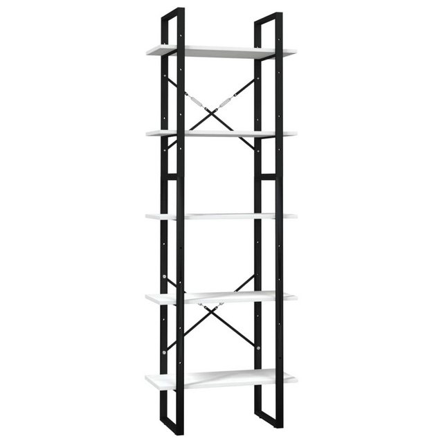 Bild von vidaXL Bücherregal Bücherregal 5 Fächer Weiß 60x30x175 cm Kiefernholz