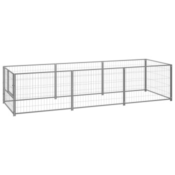 Bild von VidaXL Hundezwinger Stahl silber 3 m, 1 m, 70 cm