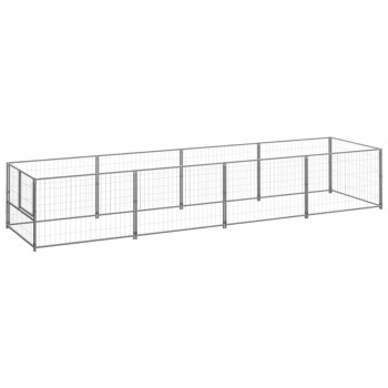 Bild von VidaXL Hundezwinger Stahl silber 4 m, 1 m, 70 cm