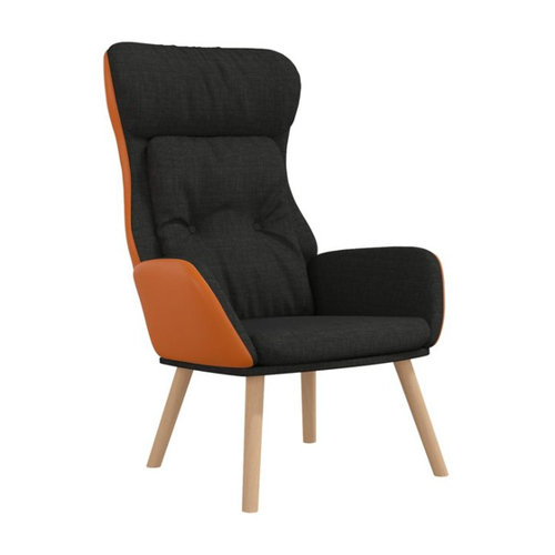 Bild von vidaXL Sessel Relaxsessel Schwarz Stoff und PVC (1-St)