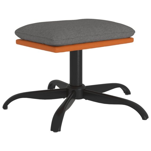 Bild von vidaXL Polsterhocker Fußhocker Hellgrau 60x60x36 cm Stoff und Kunstleder (1 St)