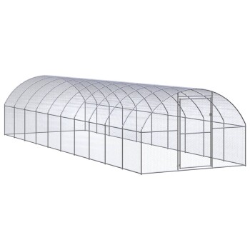 Bild von vidaXL Outdoor Hühnerstall 3x10x2m Verzinkter Stahl Hühnerhaus Geflügelstall