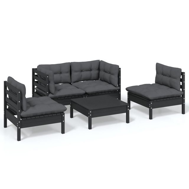 Bild von vidaXL 5-tlg Garten-Lounge-Set mit Kissen Kiefer Massivholz Modell 93