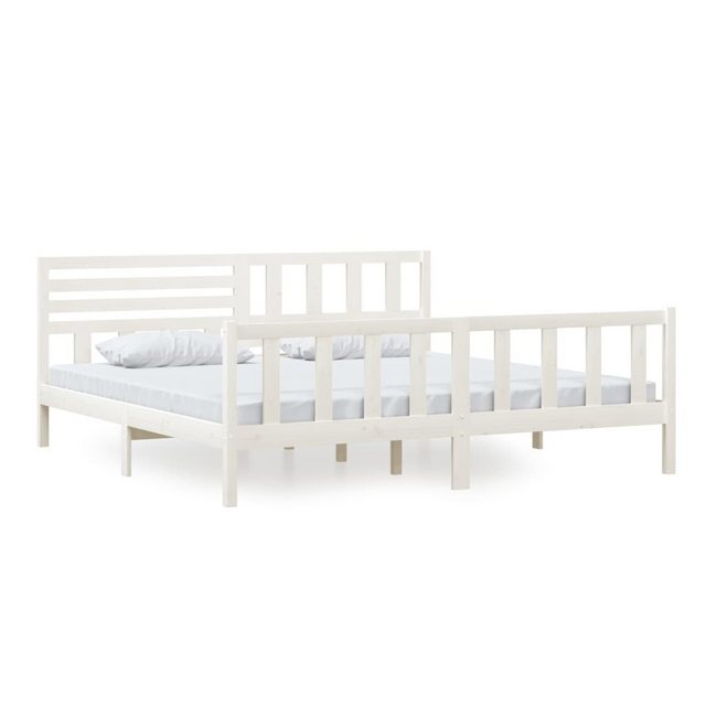 Bild von vidaXL Massivholzbett Weiß 200x200 cm1053439