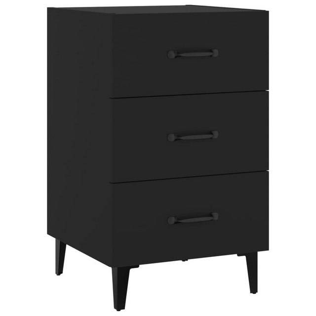 Bild von vidaXL Nachttisch Nachttisch Schwarz 40x40x66 cm Holz Nachtkonsole Tisch