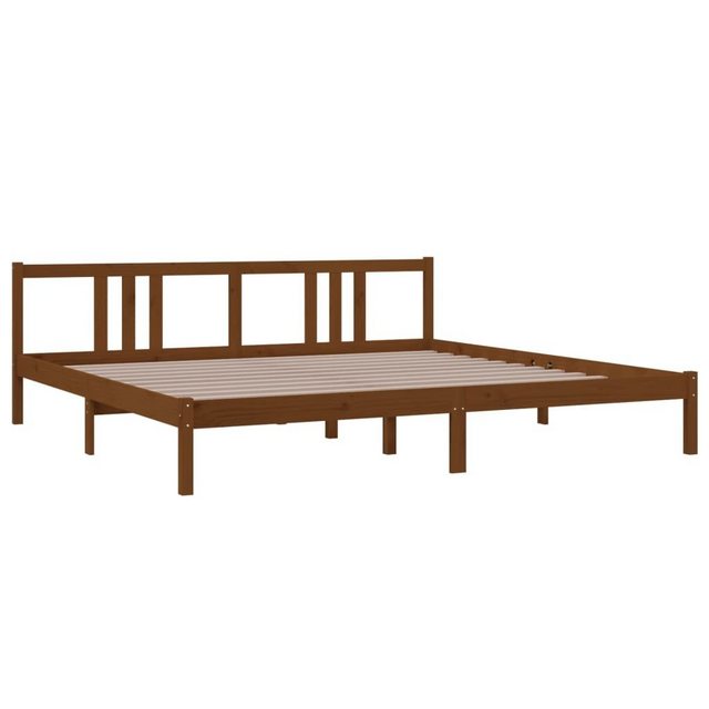 Bild von vidaXL Bettgestell Massivholzbett Honigbraun 200x200 cm Bett Bettgestell Doppelbett Bettr