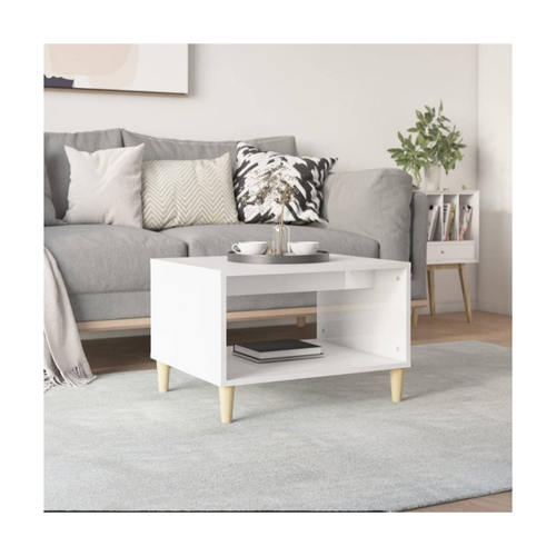 Bild von Eleganter Couchtisch in Hochglanz-Weiß