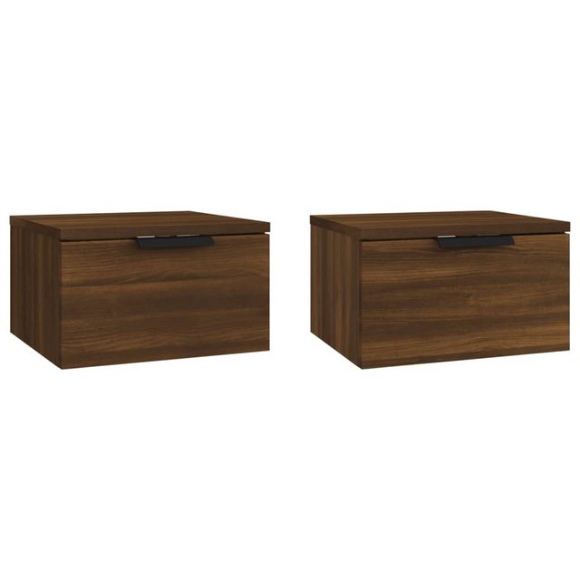 Bild von vidaXL Wand-Nachttische 2 Stk Braun Eiche 34x30x20 cm