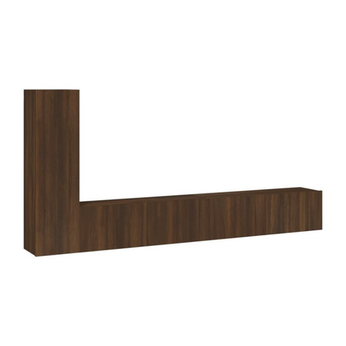 Bild von vidaXL TV-Schrank 3-tlg. TV-Schrank-Set Braun Eichen-Optik Holzwerkstoff