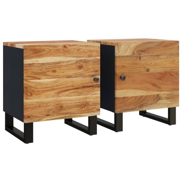 Bild von vidaXL Nachttisch Nachttische 2 Stk. 40x33x46 cm Massivholz (2-St)