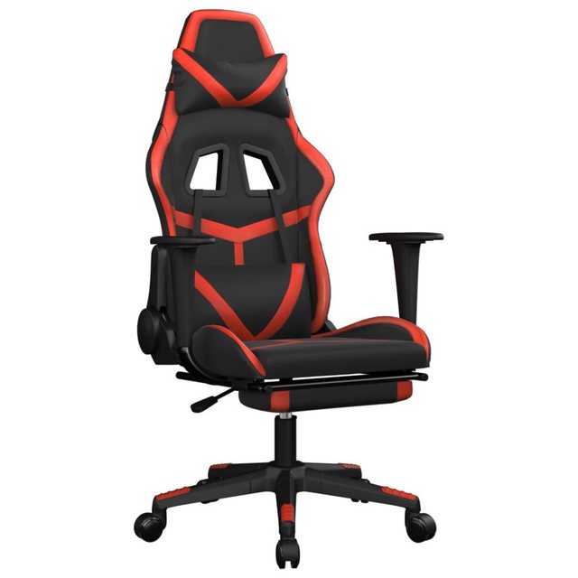 Bild von vidaXL Gaming-Stuhl mit Massage & Fußstütze Schwarz & Rot Kunstleder Modell 4