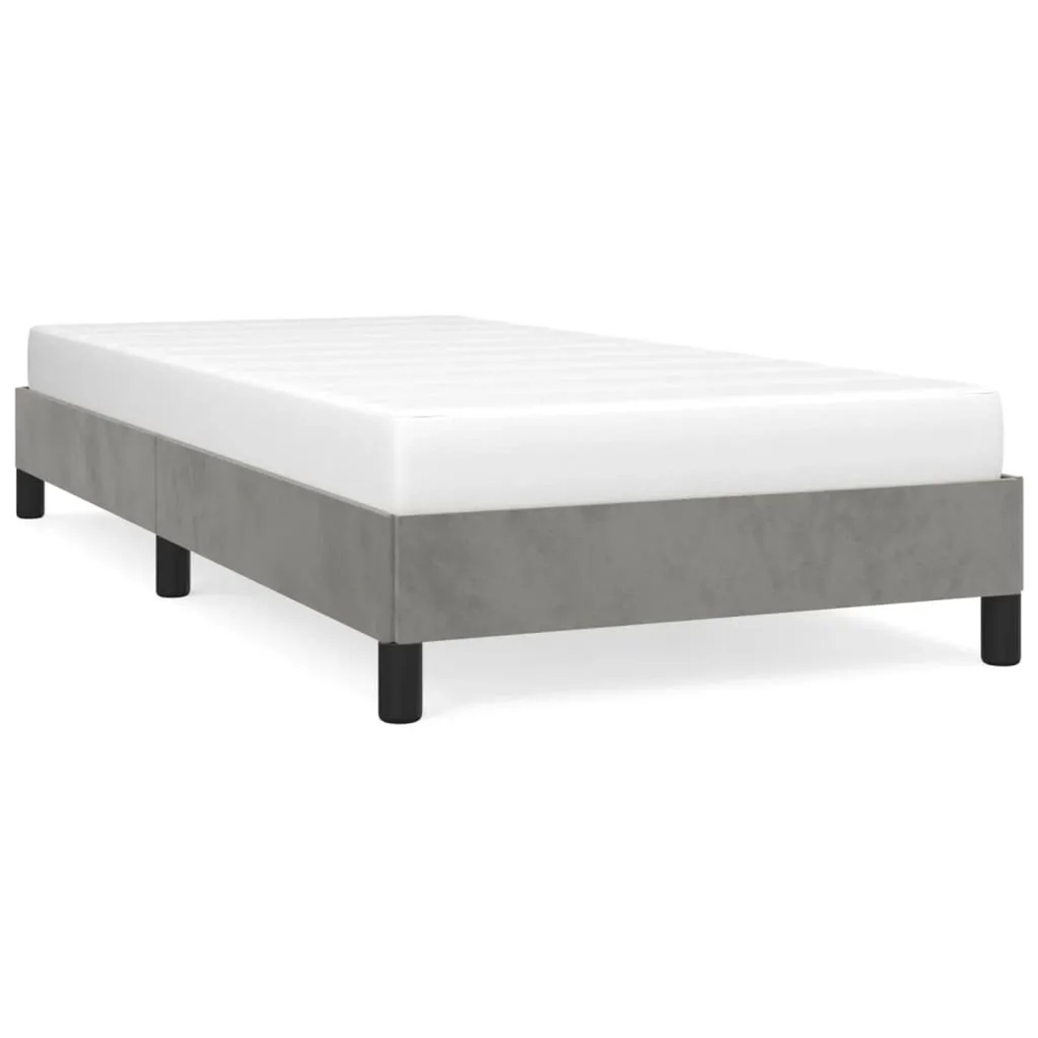 Bild von vidaXL Bettgestell Hellgrau 80x200 cm Samt Modell 11537390