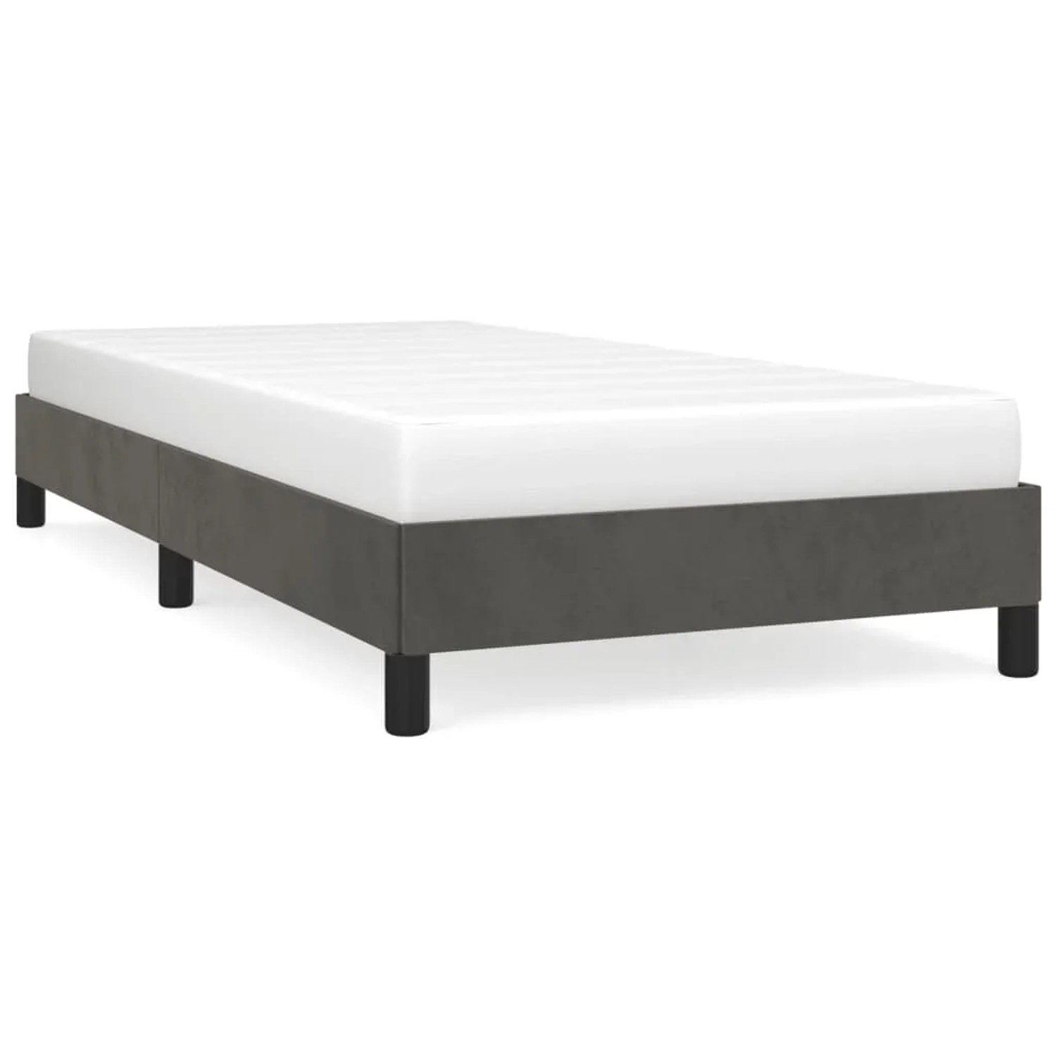 Bild von vidaXL Bettgestell Dunkelgrau 100x200 cm Samt Modell 11398280