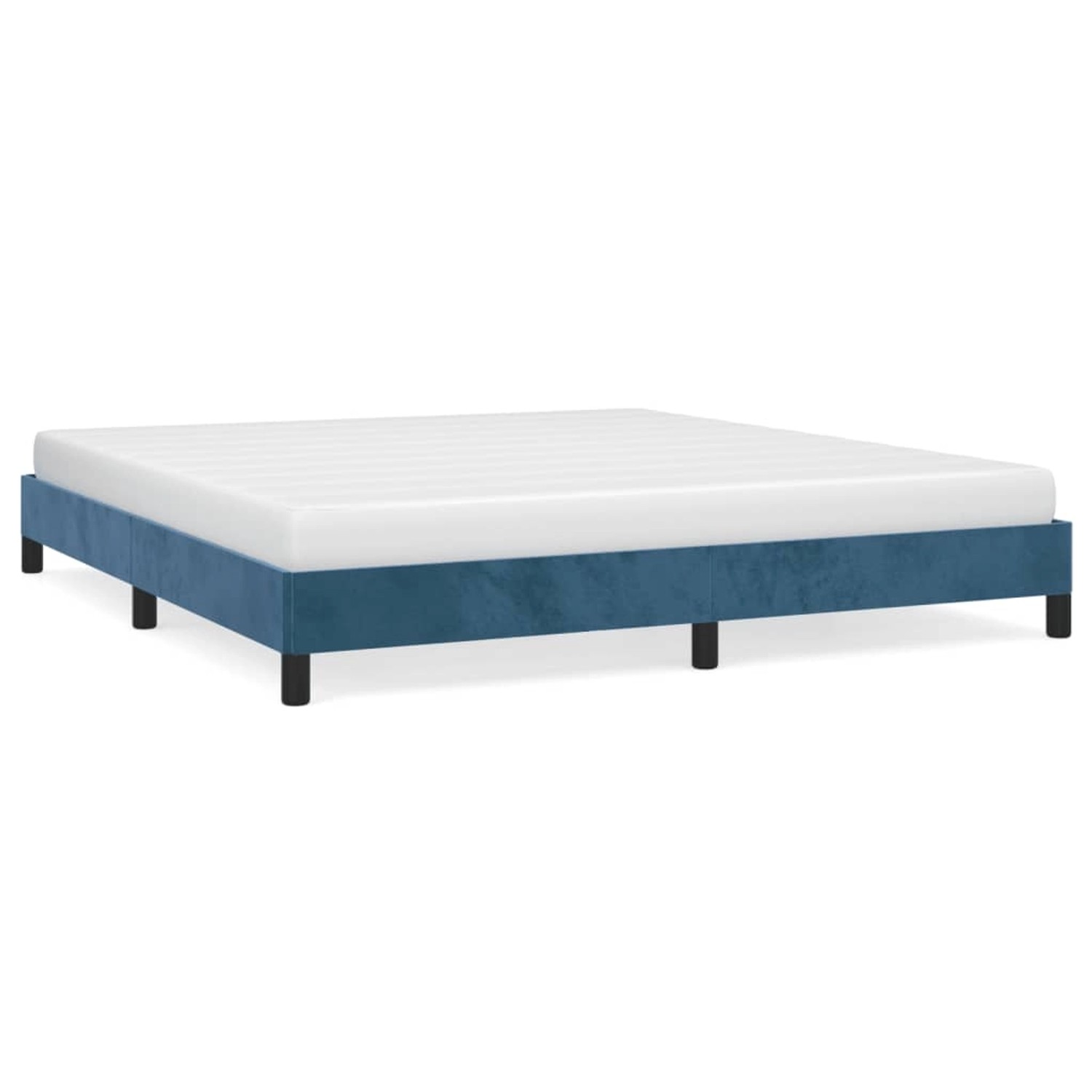 Bild von vidaXL Bettgestell Dunkelblau 160x200 cm Samt Modell 11347438