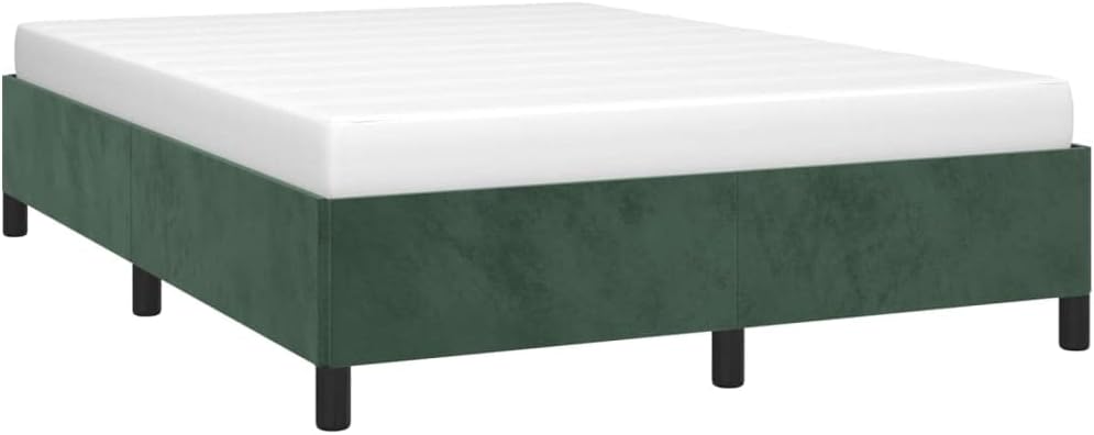 Bild von vidaXL Bettgestell Dunkelgrün 140x200 cm Samt Modell 21359324