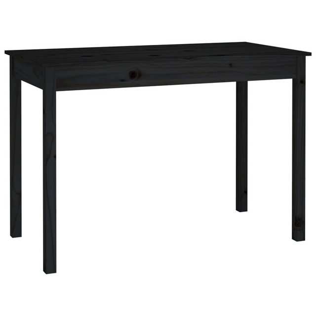 Bild von vidaXL Esstisch Schwarz 110x55x75 cm Massivholz Kiefer