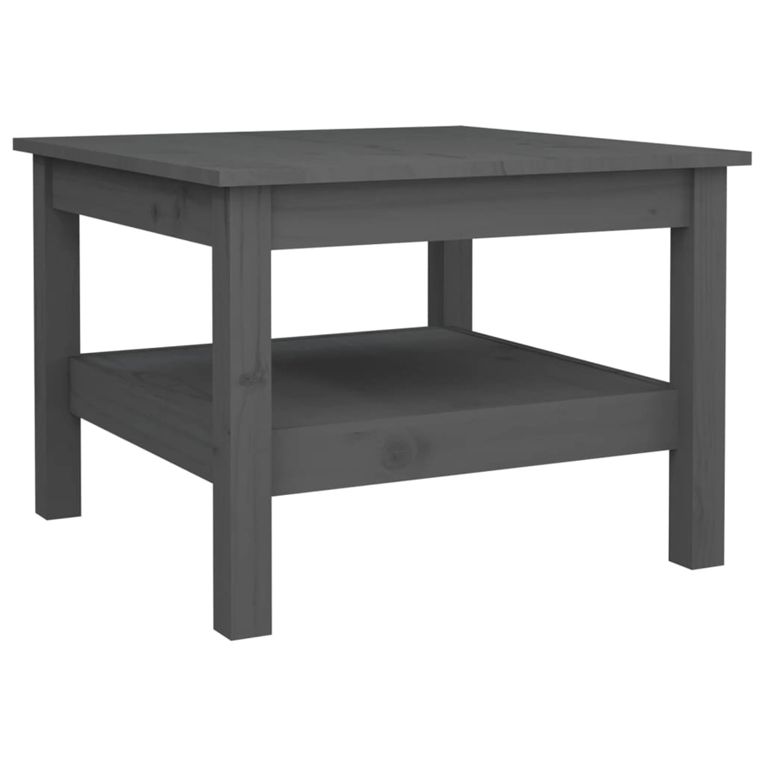 Bild von vidaXL Couchtisch Grau 55x55x40 cm Massivholz Kiefer