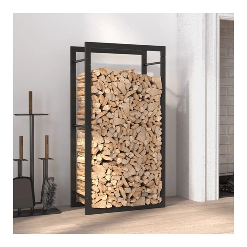 Bild von vidaXL Brennholzregal Mattschwarz 50x28x94 cm Stahl, Modellnummer 350305