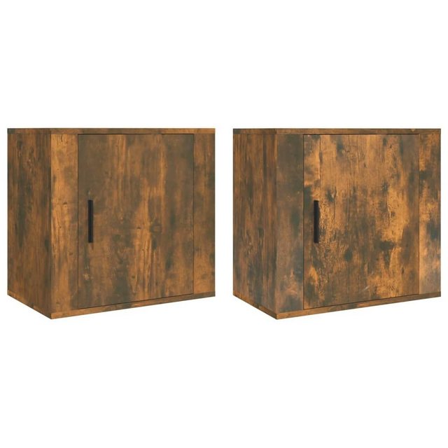 Bild von vidaXL Nachttisch Wand-Nachttische 2 Stk. Räuchereiche 50x30x47 cm (2-St)